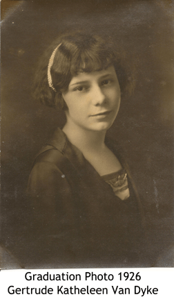 Gertrude Katheleen VanDyke Graduation Photo 1926