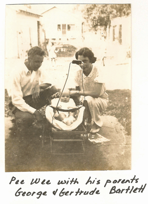 Spring 1942 Gertrude and George with baby 'PeeWee'